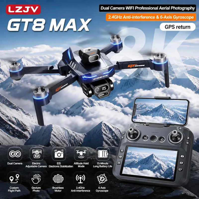Gps Module Drone - GT8 Max Foldable Drone 8K HD