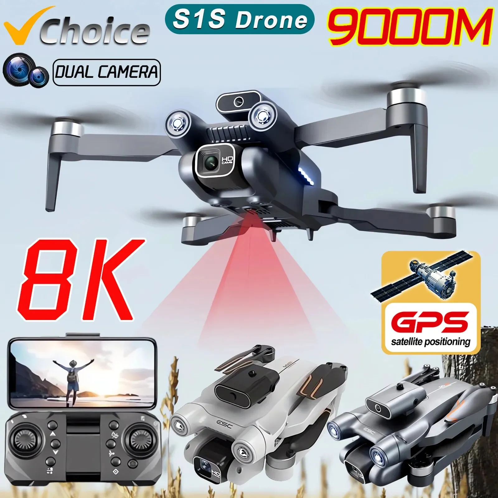 New S1S 5G GPS Drone Camera 8K - Gps Module Drone recension och pris