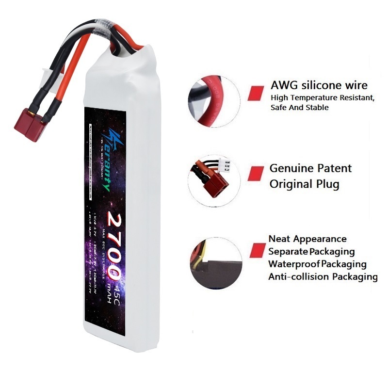 1/3PCS 2S 7.4V Lipo Battery 27 - Drone And Car recension och pris