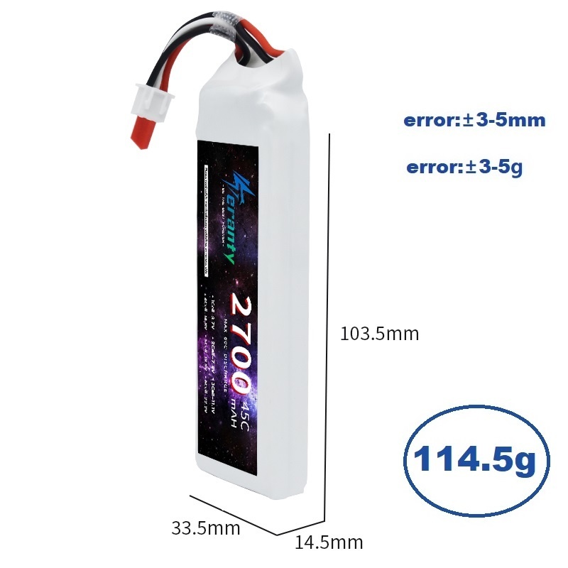 1/3PCS 2S 7.4V Lipo Battery 27 - Drone And Car recension och pris