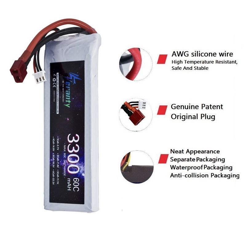 2S 7.4V LiPo Battery 3300mAh 6 - Drone And Car recension och pris
