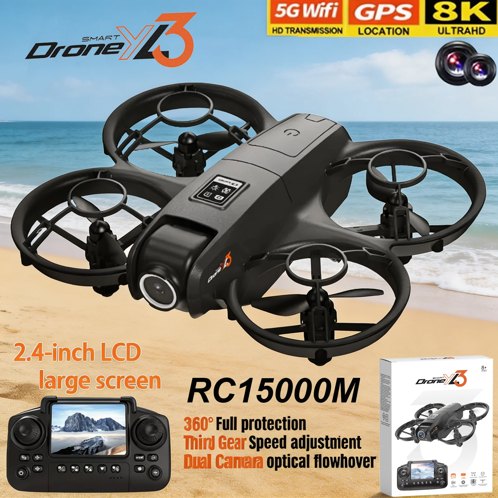 New YL3 RC Drone 8K 1080P Wide - Drone Dji Rc Pro recension och pris