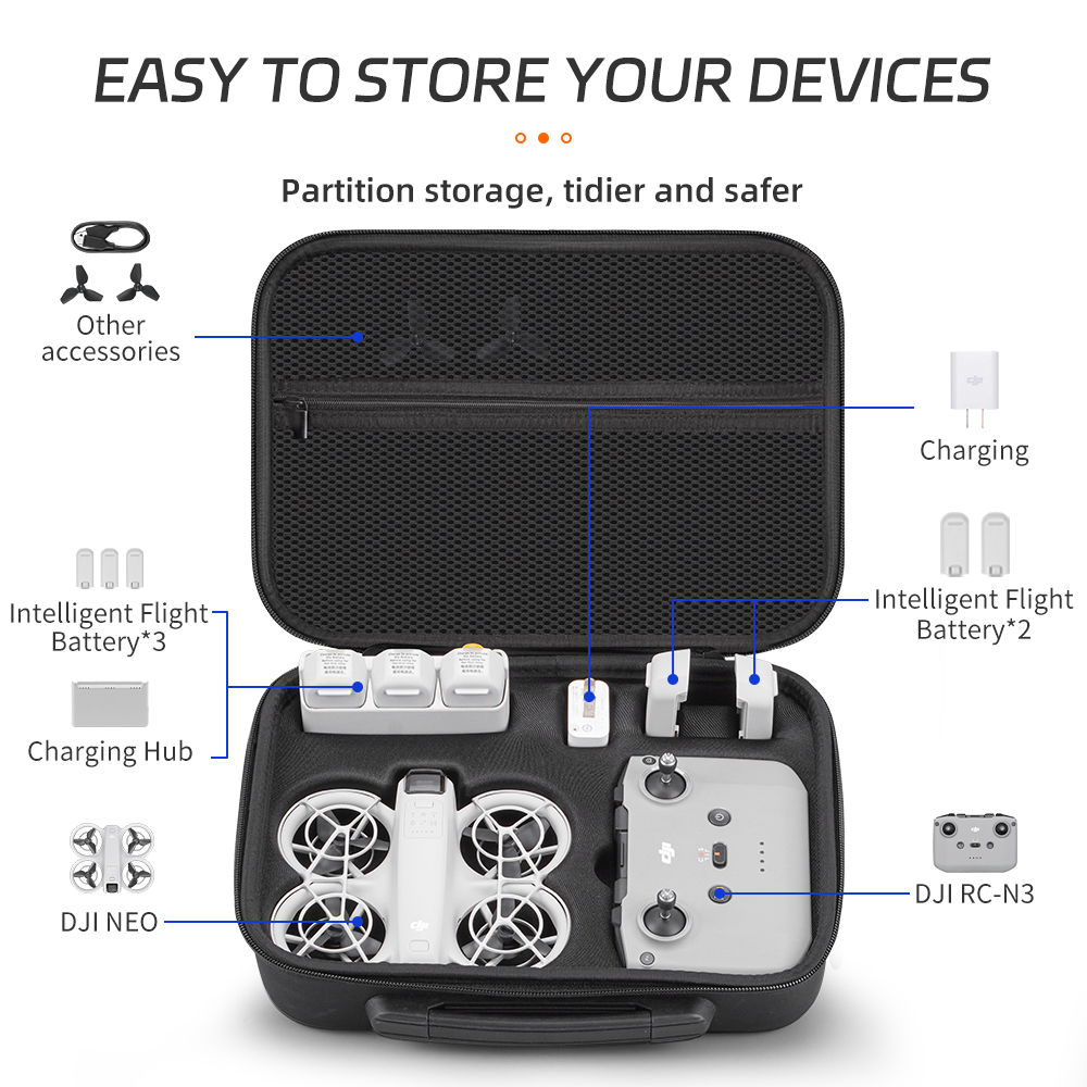 XFJI Carrying Case Compatible  - Drone Carrying Bag recension och pris